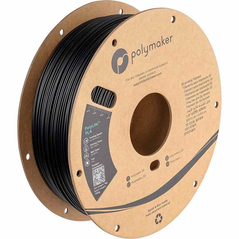 Polymaker Polylite PLA Black - Polymaker Polylite PLA - 3D FORM